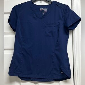 Navy blue scrub top